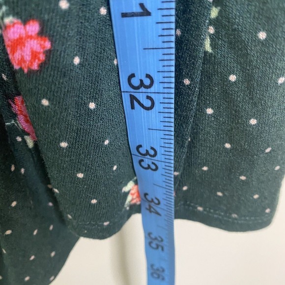 Free People Dress Womens SZ M  Celia Mini Green Floral Emerald Jewel Combo - Picture 11 of 11